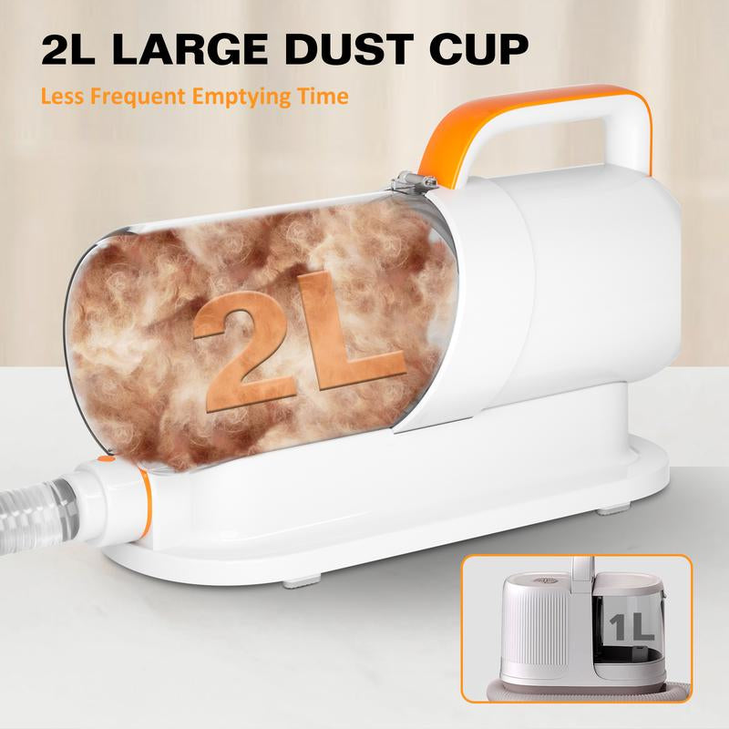 PAWING Pet Grooming Vacuum – 5-in-1 Dog & Cat Grooming Kit with Vacuum Brush for Shedding, Hair Removal & Clipping