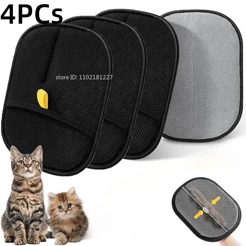 Pet Hair Remover Gloves – Reusable Double-Sided Grooming Tool for Dogs, Cats, Carpets & Furniture