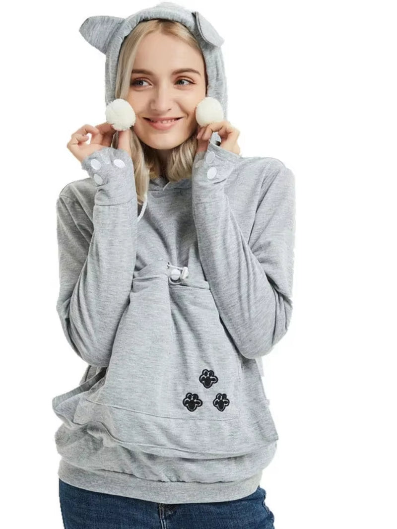 The Purr-fect Pouch Hoodie β Snuggle Your Pet Like a Marsupial in Style New