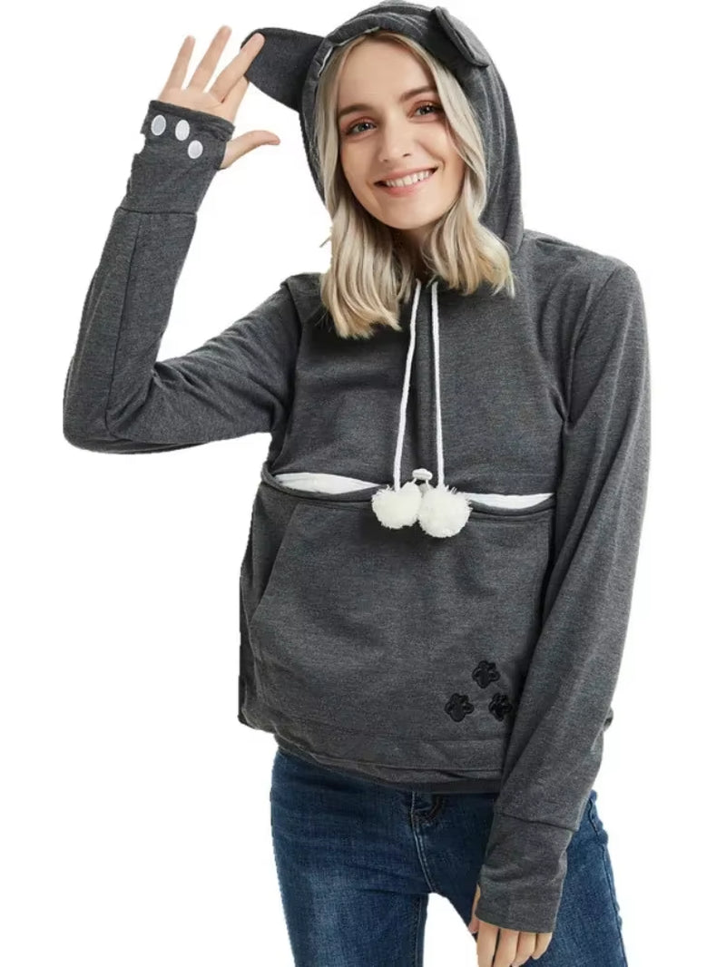 The Purr-fect Pouch Hoodie β Snuggle Your Pet Like a Marsupial in Style New