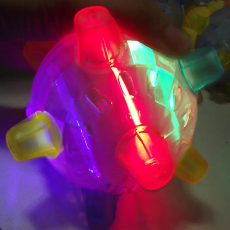 LED Flashing Bouncing Ball – Interactive Jumping Toy with Music for Dogs & Cats