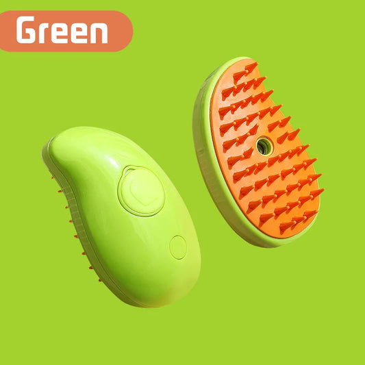 3-in-1 Pet Grooming Brush – Electric Steam & Spray Comb for Cats and Dogs, Hair Removal & Massage Tool
