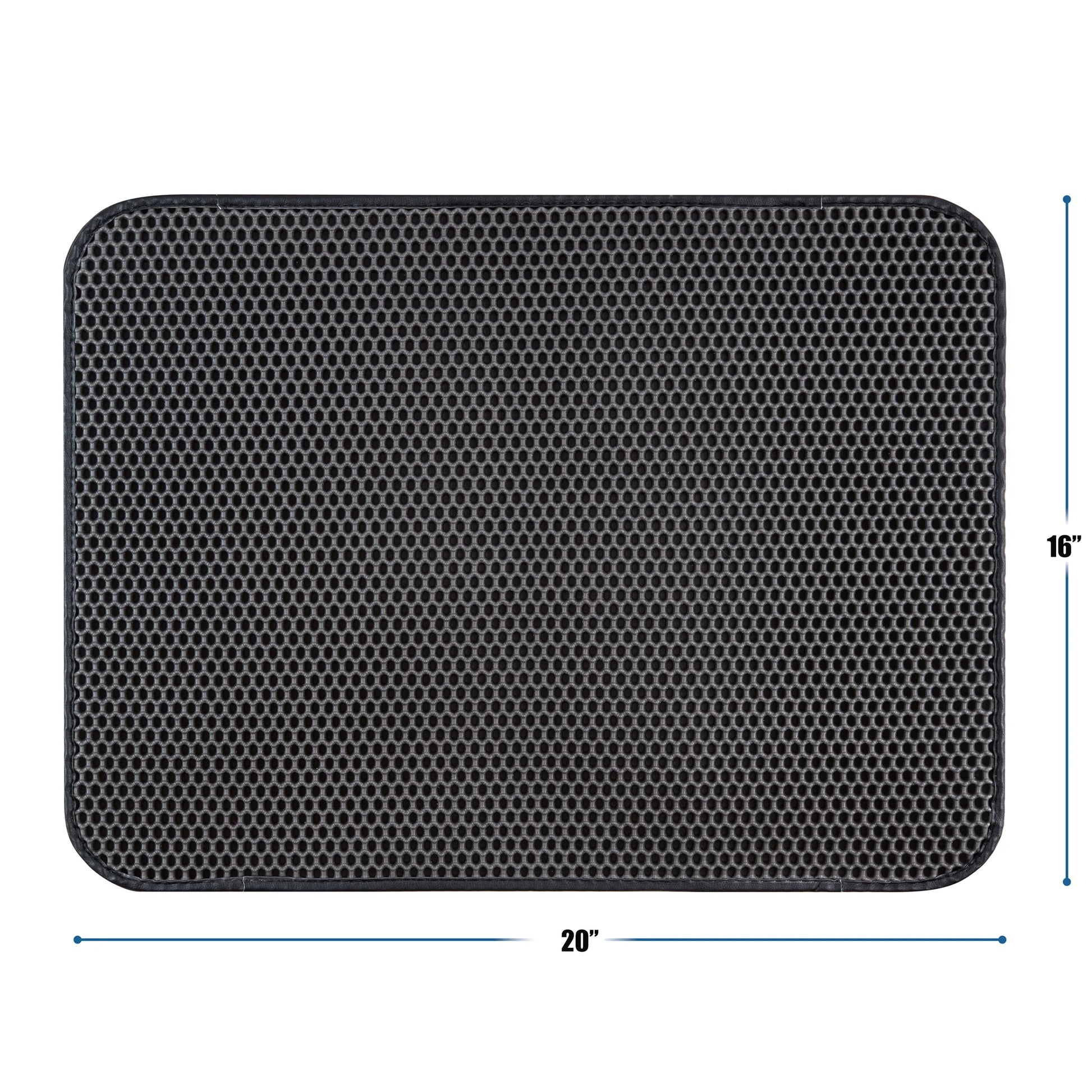Cat Litter Trapping Mat – Waterproof Kitty Litter Catcher Pad, Easy Clean Pet Floor Protector (16" x 20")