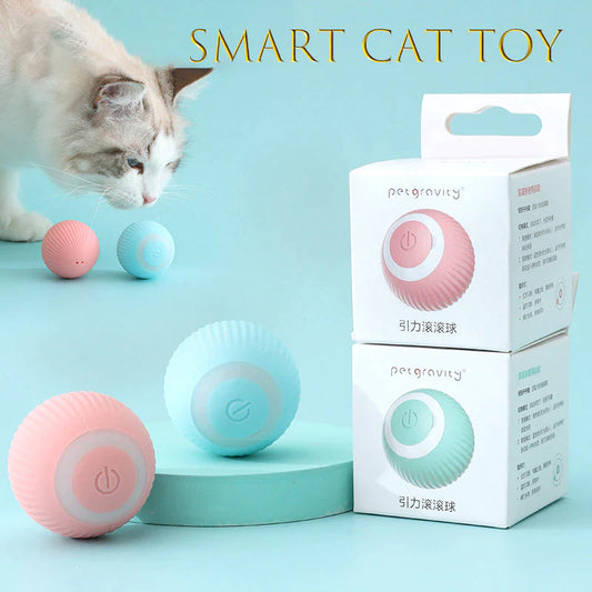 SmartPaws Interactive Self-Rolling Cat Ball Toy - Electric, Automatic, Pet Training & Fun