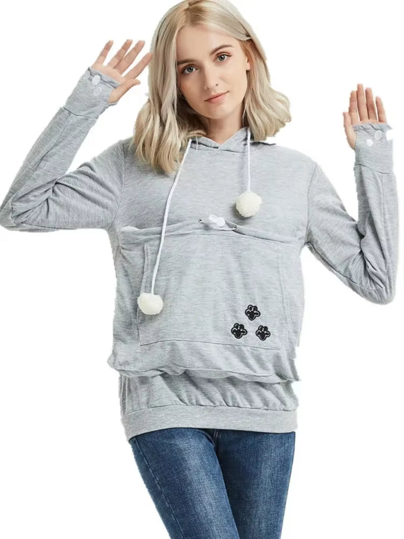 The Purr-fect Pouch Hoodie β Snuggle Your Pet Like a Marsupial in Style New