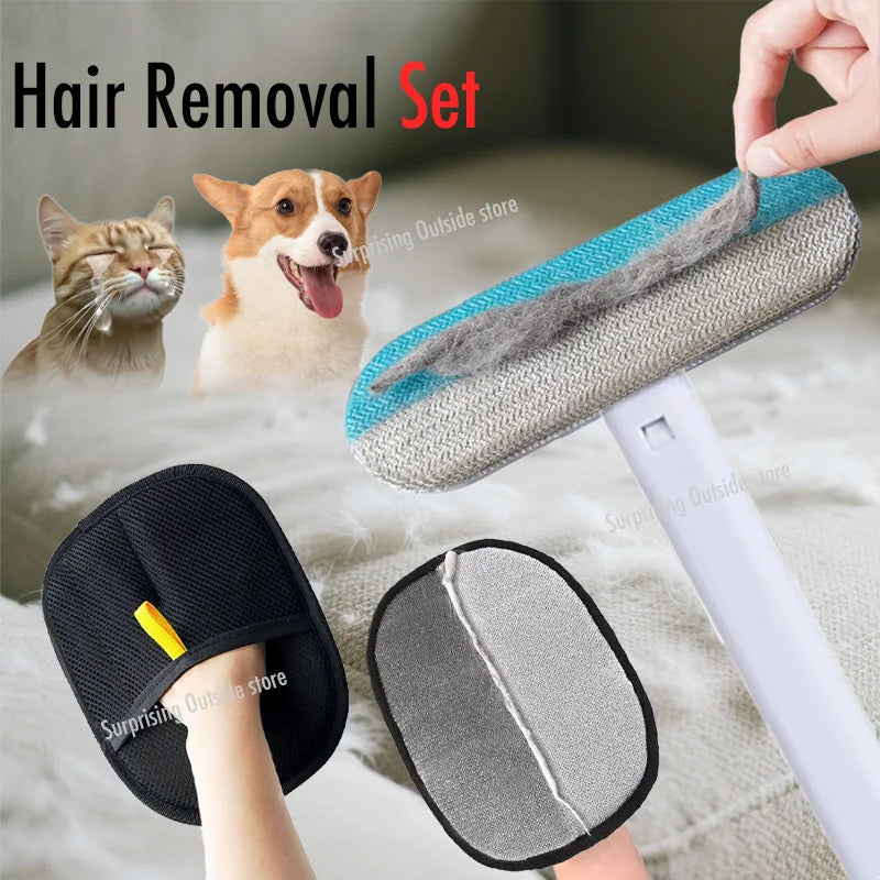 Pet Hair Remover Gloves – Reusable Double-Sided Grooming Tool for Dogs, Cats, Carpets & Furniture