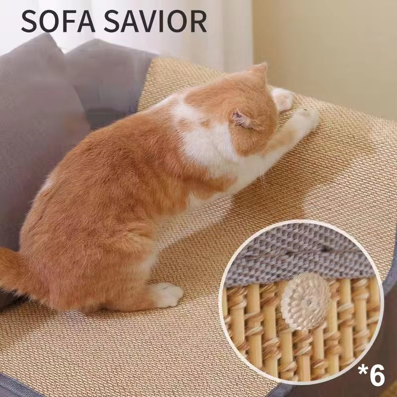 Cat Scratch Sofa Protector Pad – Durable Scratch Board Mat with Nail Fixing Toy for Cats