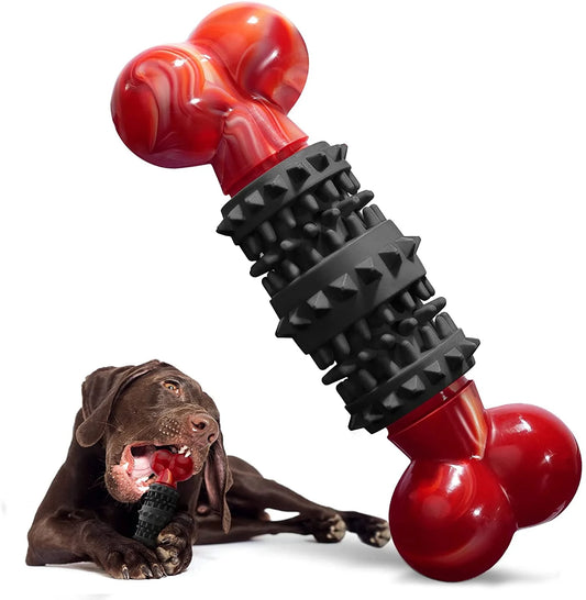 Indestructible Dog Toy – Durable Bone Chew Toy for Aggressive Chewers, Interactive Play for Medium & Large Dogs (Dinosaur Design)