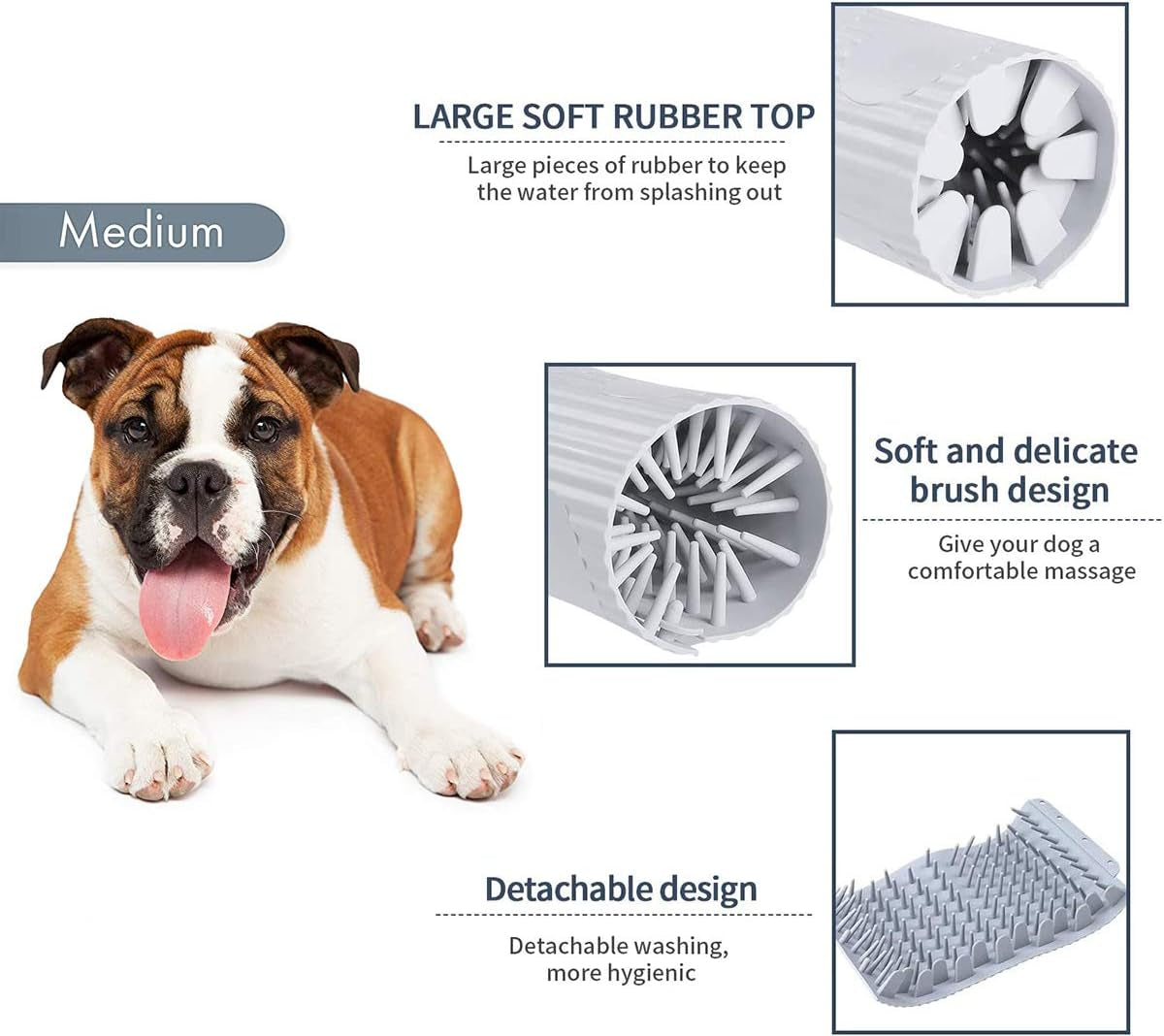 Portable Dog Paw Cleaner Cup – Pet Foot Washer for Small & Medium Dogs and Cats, Muddy Paw Cleaning Cup (Green, Size L)