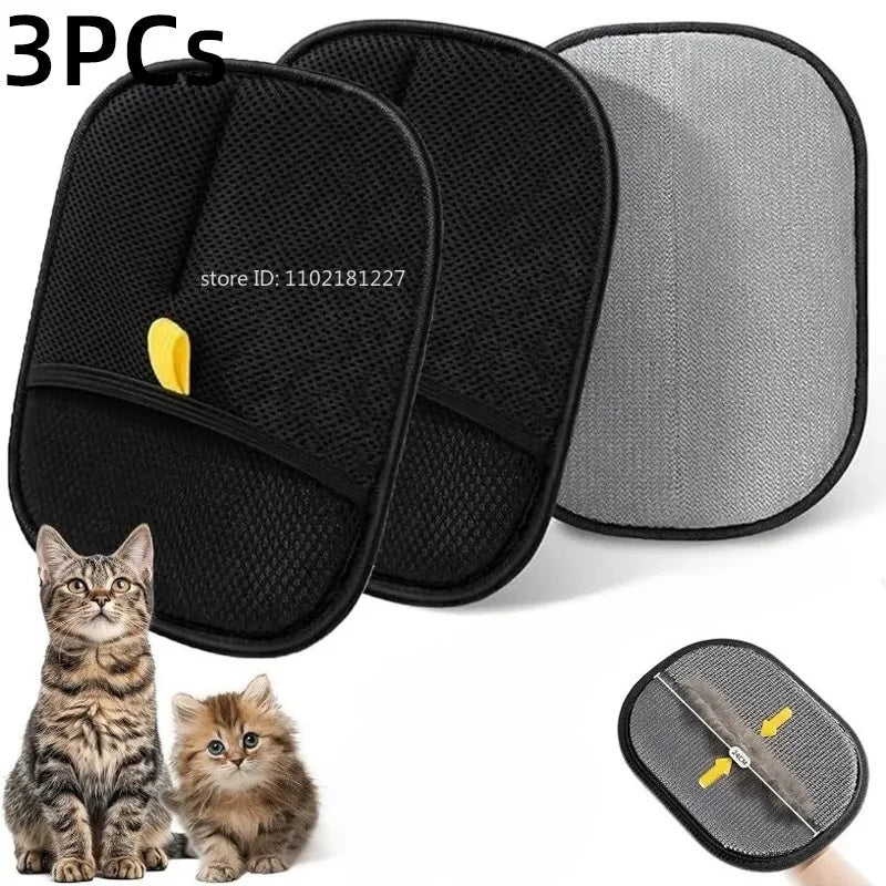 Pet Hair Remover Gloves – Reusable Double-Sided Grooming Tool for Dogs, Cats, Carpets & Furniture