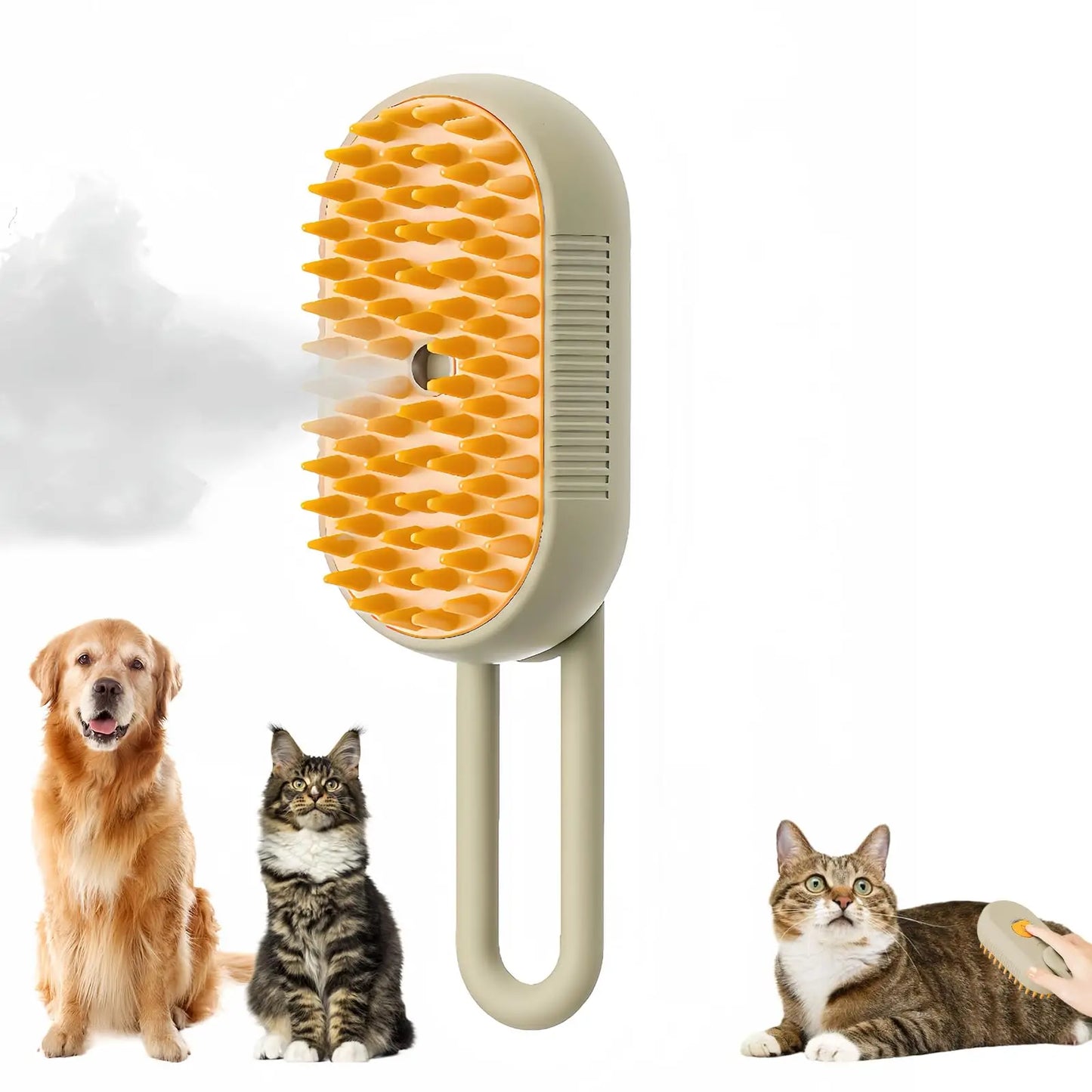 3-in-1 Pet Grooming Brush – Electric Steam & Spray Comb for Cats and Dogs, Hair Removal & Massage Tool
