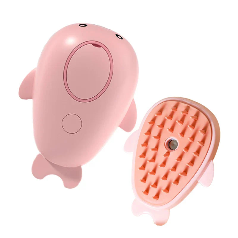 3-in-1 Pet Grooming Brush – Electric Steam & Spray Comb for Cats and Dogs, Hair Removal & Massage Tool
