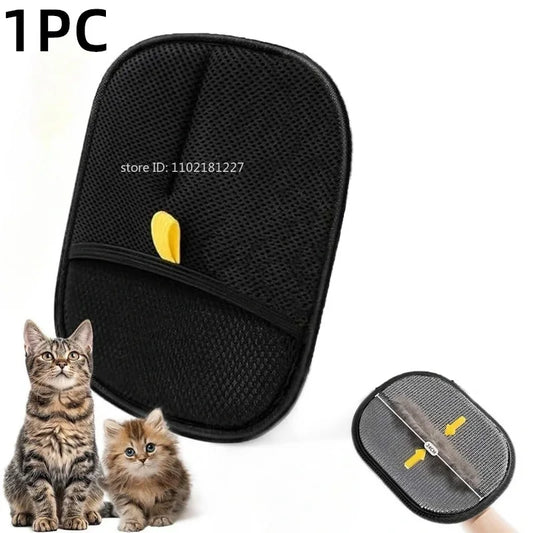 Pet Hair Remover Gloves – Reusable Double-Sided Grooming Tool for Dogs, Cats, Carpets & Furniture