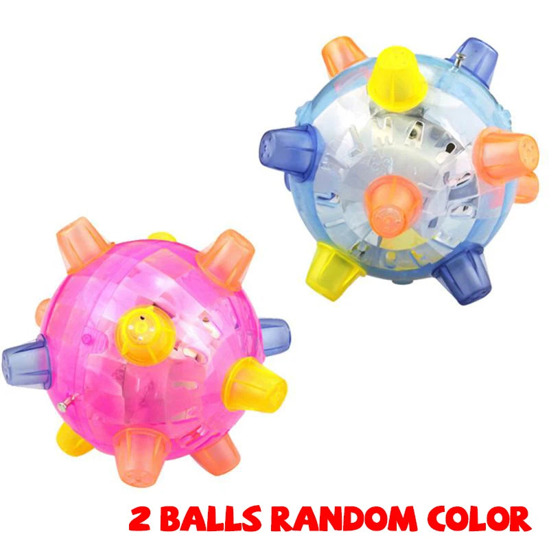 LED Flashing Bouncing Ball – Interactive Jumping Toy with Music for Dogs & Cats