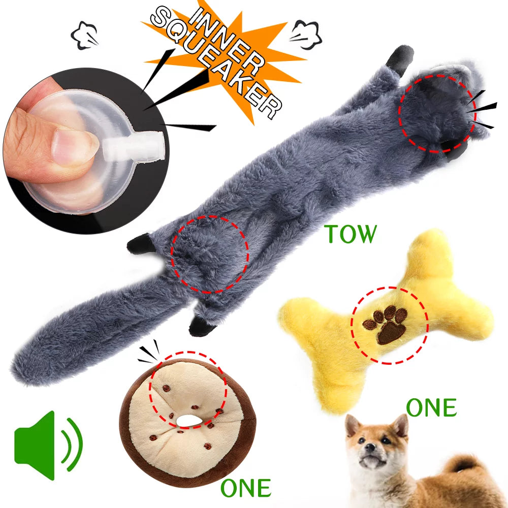 Dog Toy Set – 6 Pack Plush Squeaky & Rope Chew Toys for Small & Medium Dogs, Interactive & Teeth Cleaning