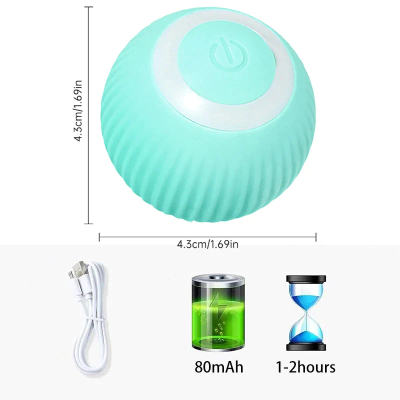 SmartPaws Interactive Self-Rolling Cat Ball Toy - Electric, Automatic, Pet Training & Fun